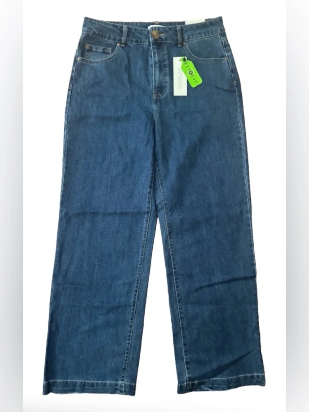 Rachel Zoe NWT hi ride wide leg dk wsh blu jns SZ 10 preppy casual